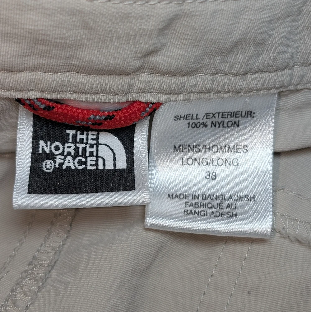 The North Face Men's 38x32 Nylon Tan Cargo Pants Lightweight Hiking Fishing